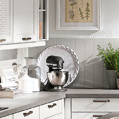 Quadratisches Stimmungs-Küchenbild